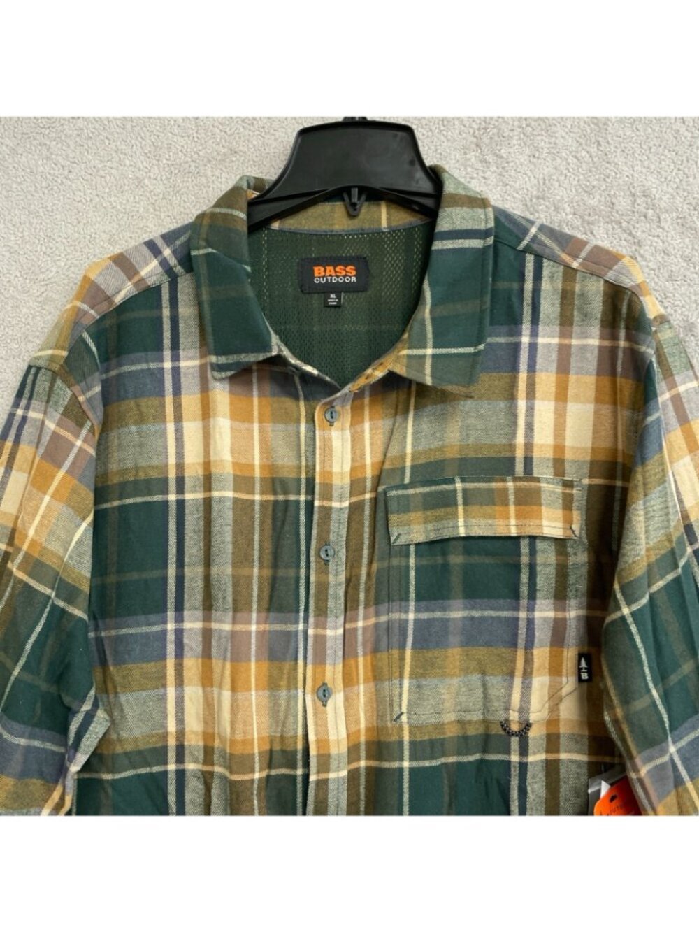 NWT Bass Outdoor Men's XL Stretch Flannel Plaid Button up Shirt Outdoor J2038 - Picture 11 of 14